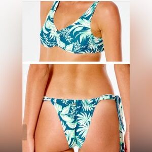 Rip Curl 2 pc bikini Sun Rays M crop top L bottom M/L